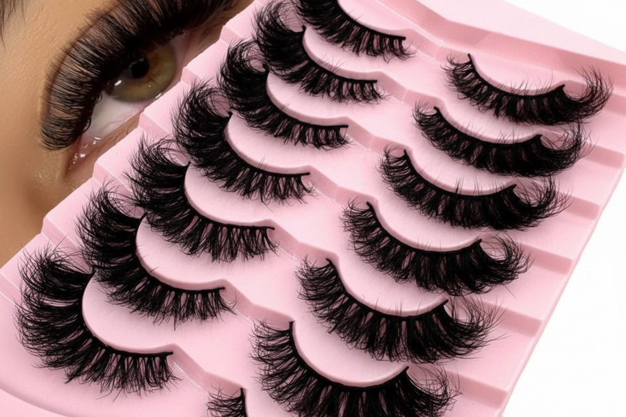 7 Pairs/Pack Natural Fluffy Thick False Eyelashes